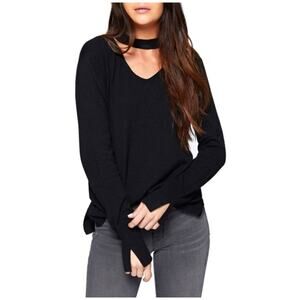 Sanctuary Black Wool Blend Hi-Low Hem Rebecca Sweater Size Small NWT